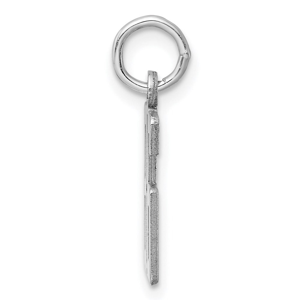 Sterling Silver/Rhodium-plated Elongated Number 86 Charm