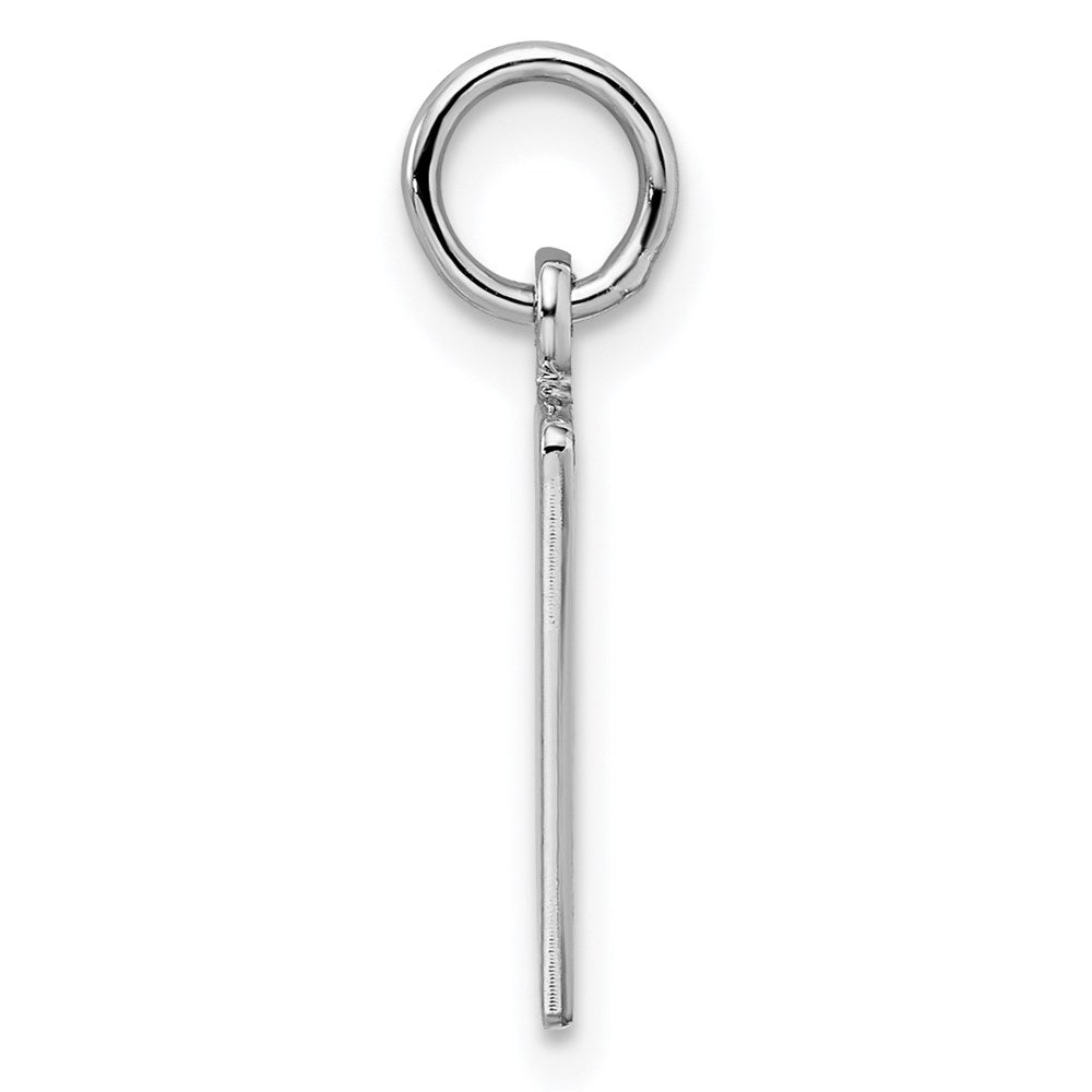 Sterling Silver/Rhodium-plated Elongated Number 90 Charm