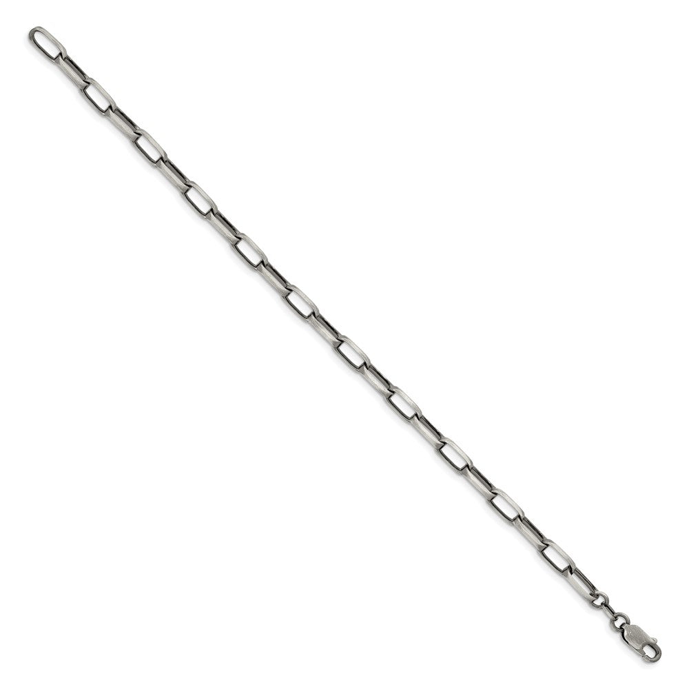 Sterling Silver Antiqued Elongated Open Link Chain