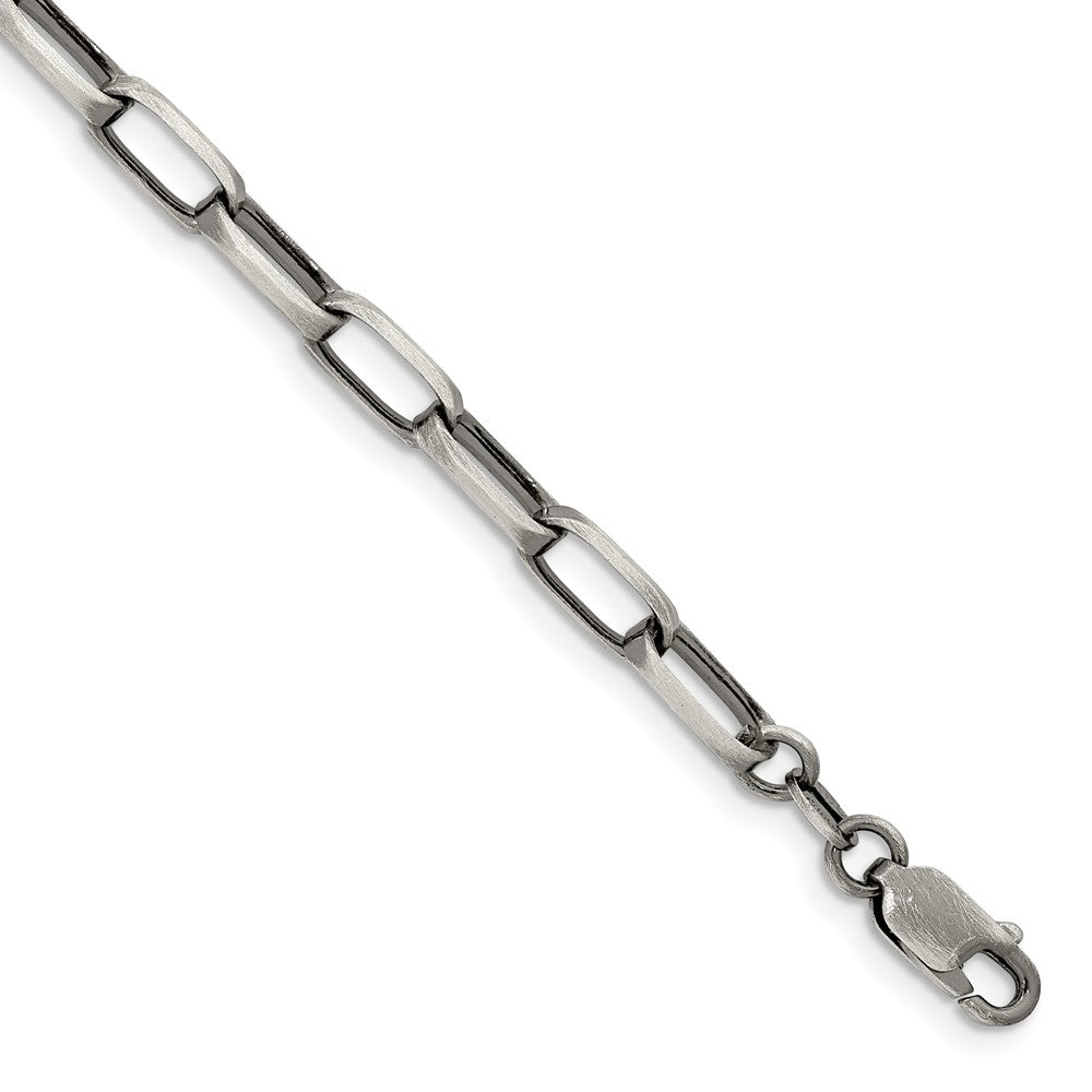 Sterling Silver Antiqued Elongated Open Link Chain