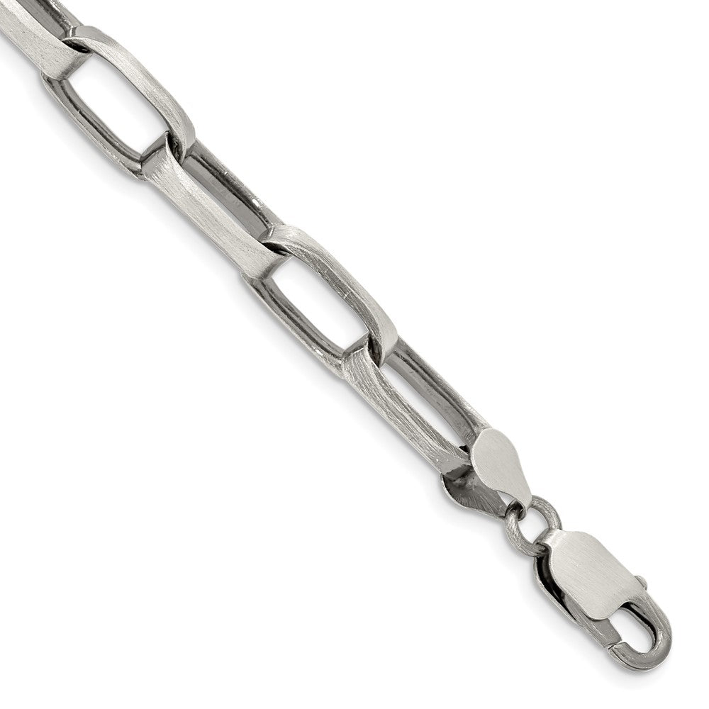 Sterling Silver Antiqued Elongated Open Link Chain