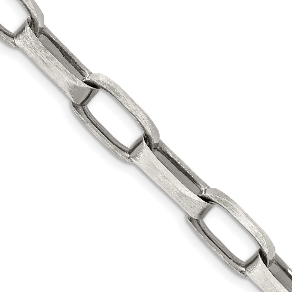 Sterling Silver Antiqued Elongated Open Link Chain