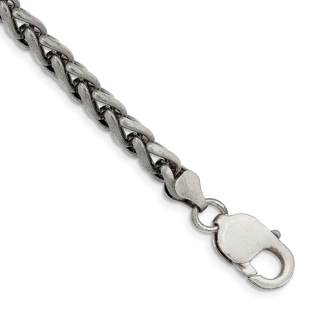 Sterling Silver Antiqued Round Spiga Chain