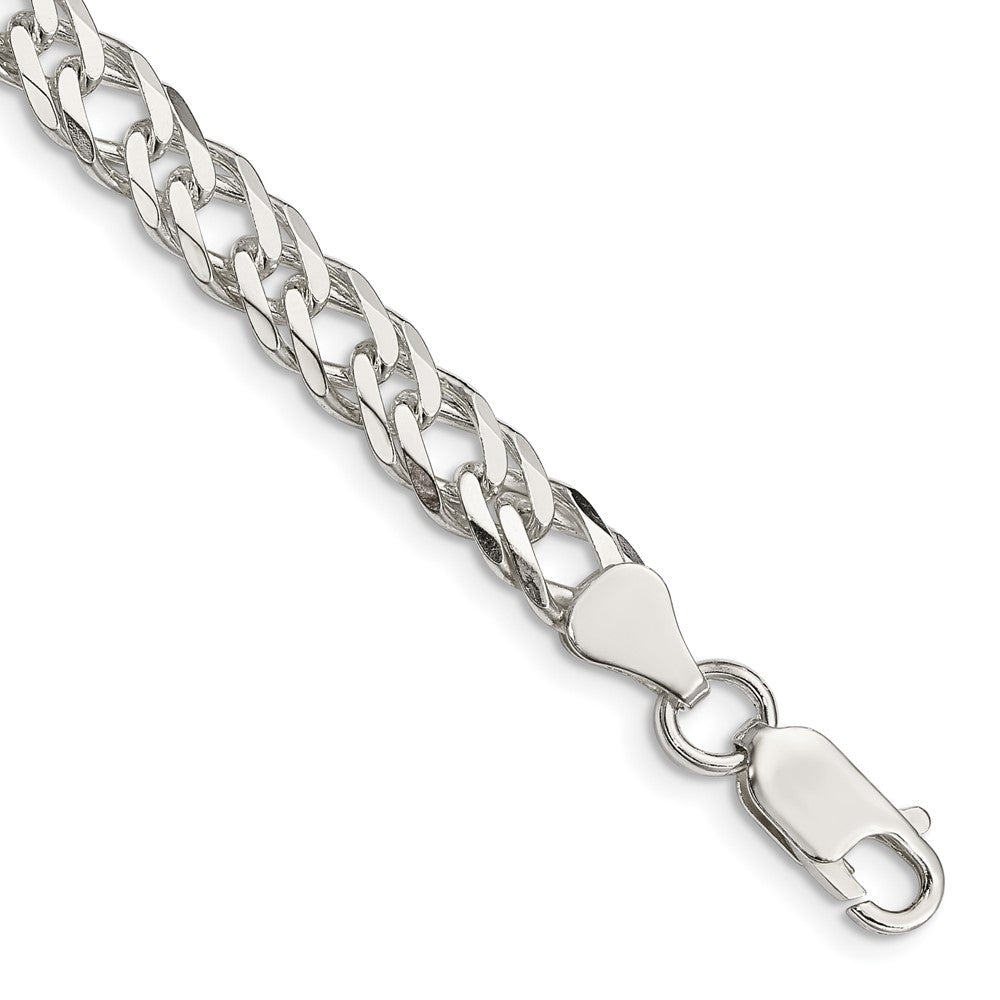 Sterling Silver 6 Side D/C Flat Double Curb Chain