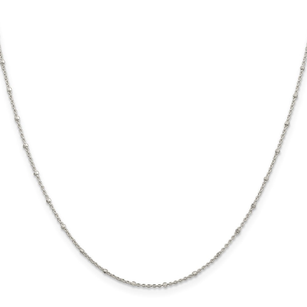 Sterling Silver Rolo with Beads Chain