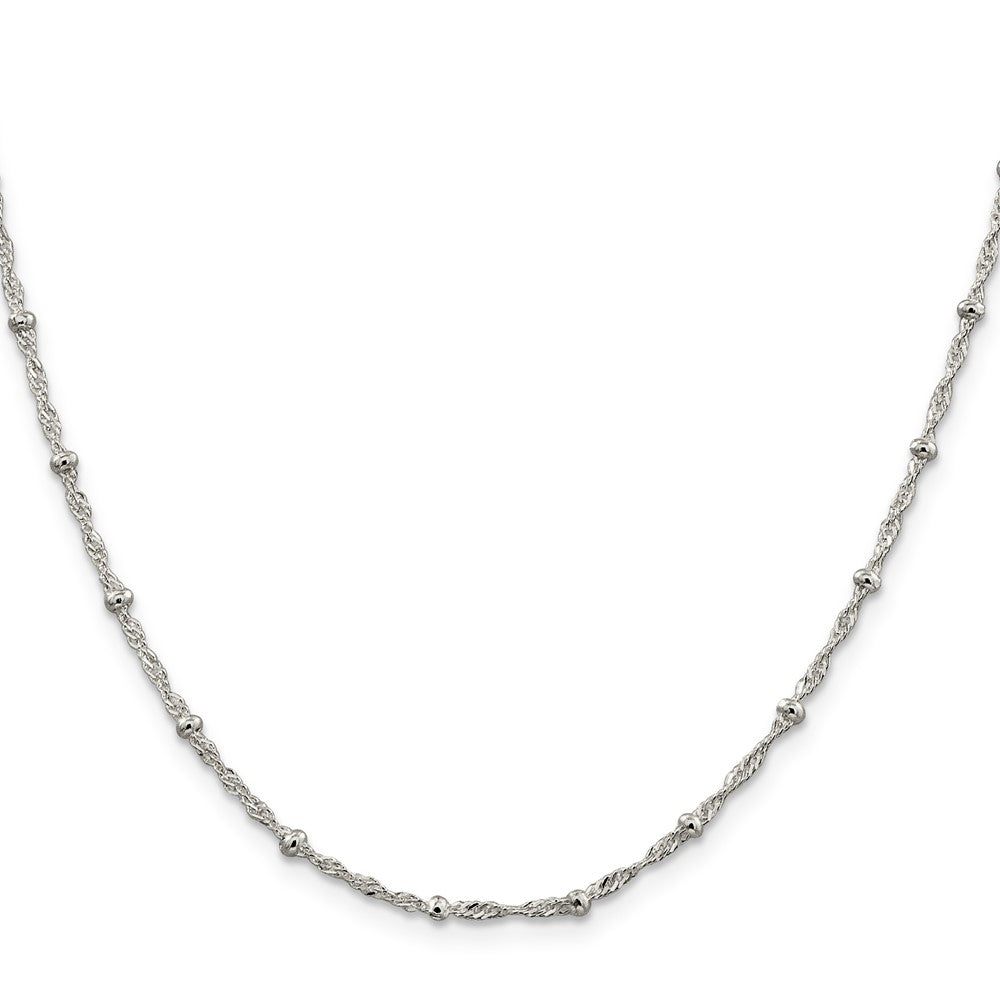 Sterling Silver Singapore w/ Beads Chain