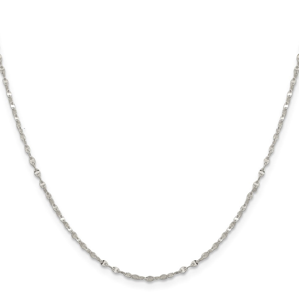 Sterling Silver Fancy Wave Flat Link Chain