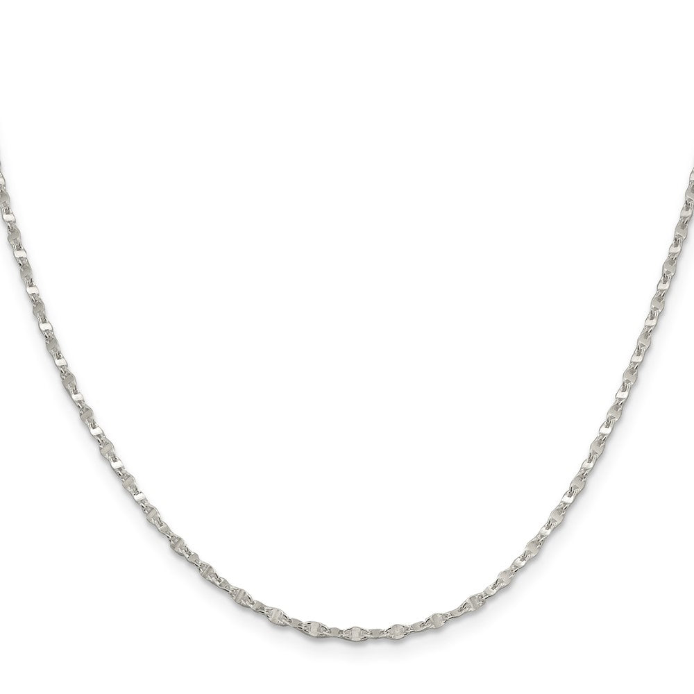 Sterling Silver Fancy Wave Flat Link Chain