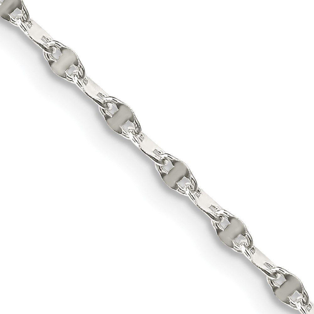 Sterling Silver Fancy Wave Flat Link Chain