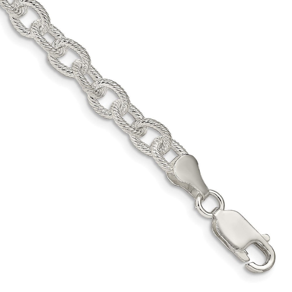 Sterling Silver Fancy Patterned Rolo Chain