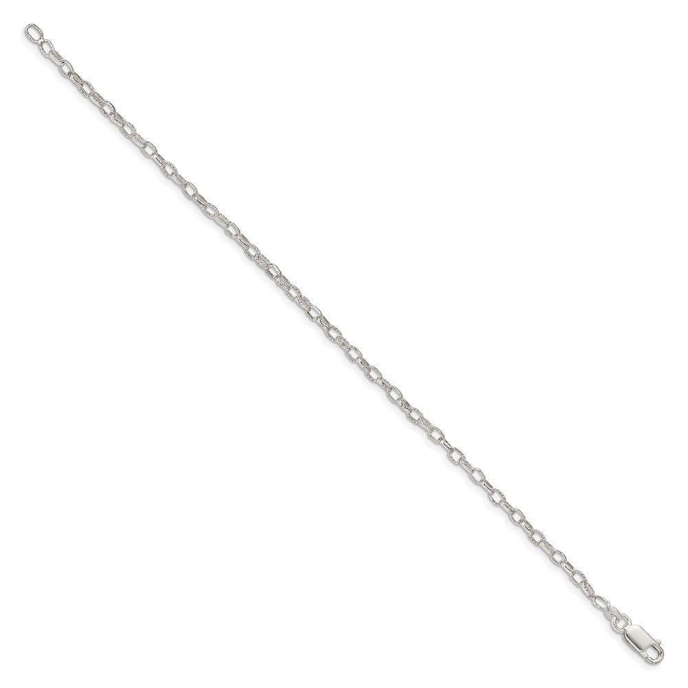 Sterling Silver Fancy Patterned Rolo Chain