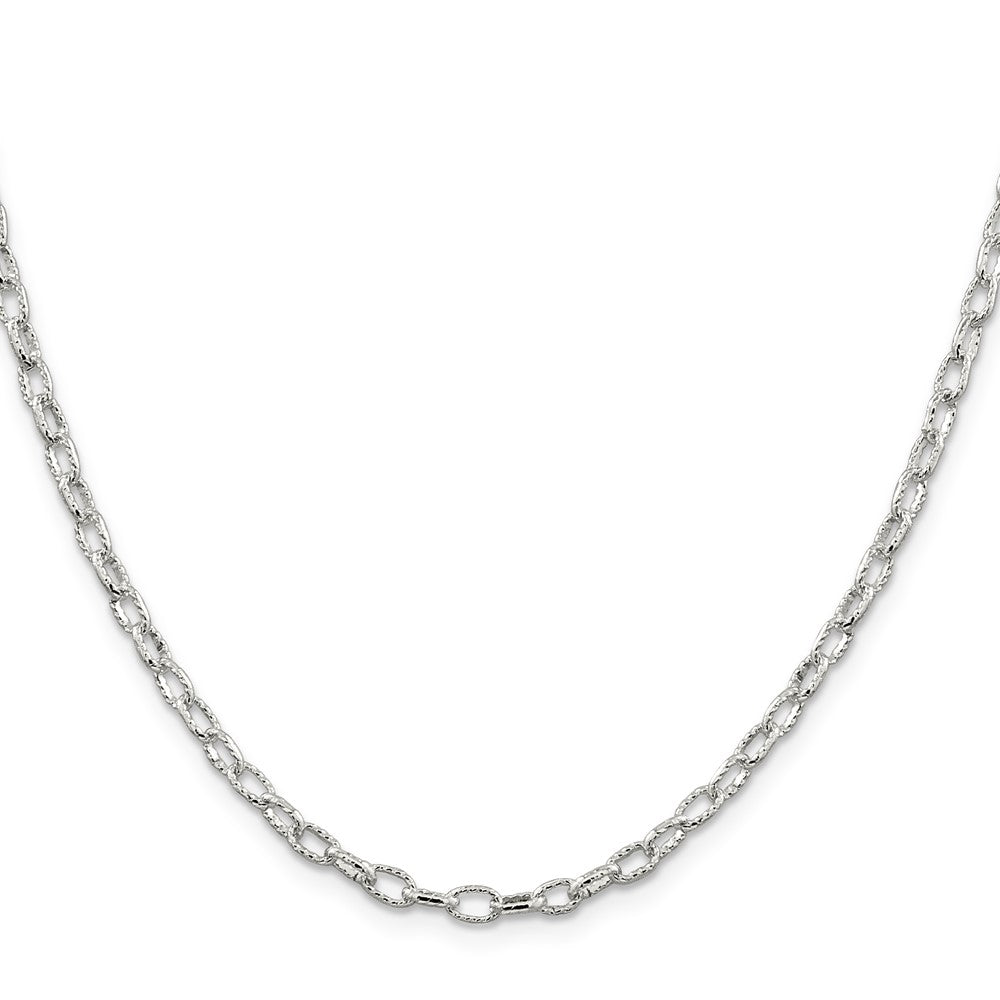 Sterling Silver Fancy Patterned Rolo Chain