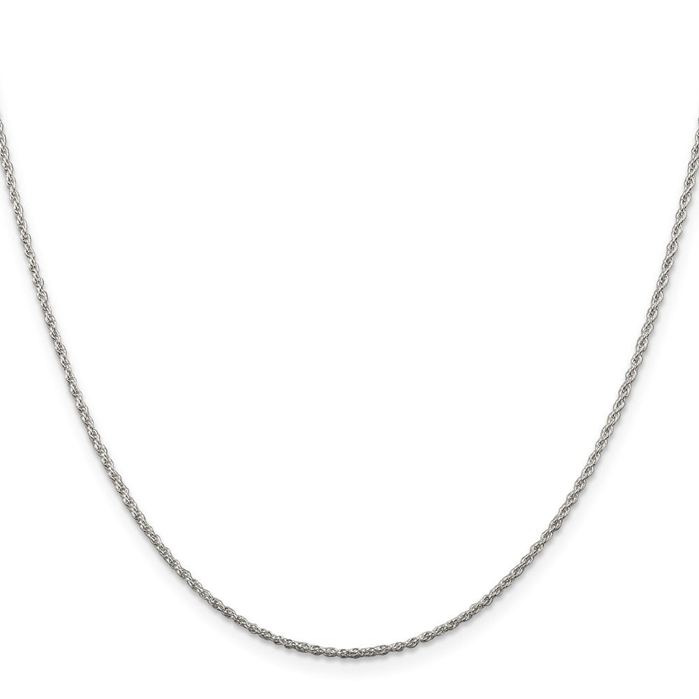 Sterling Silver Rhodium-plated Loose Rope Chain