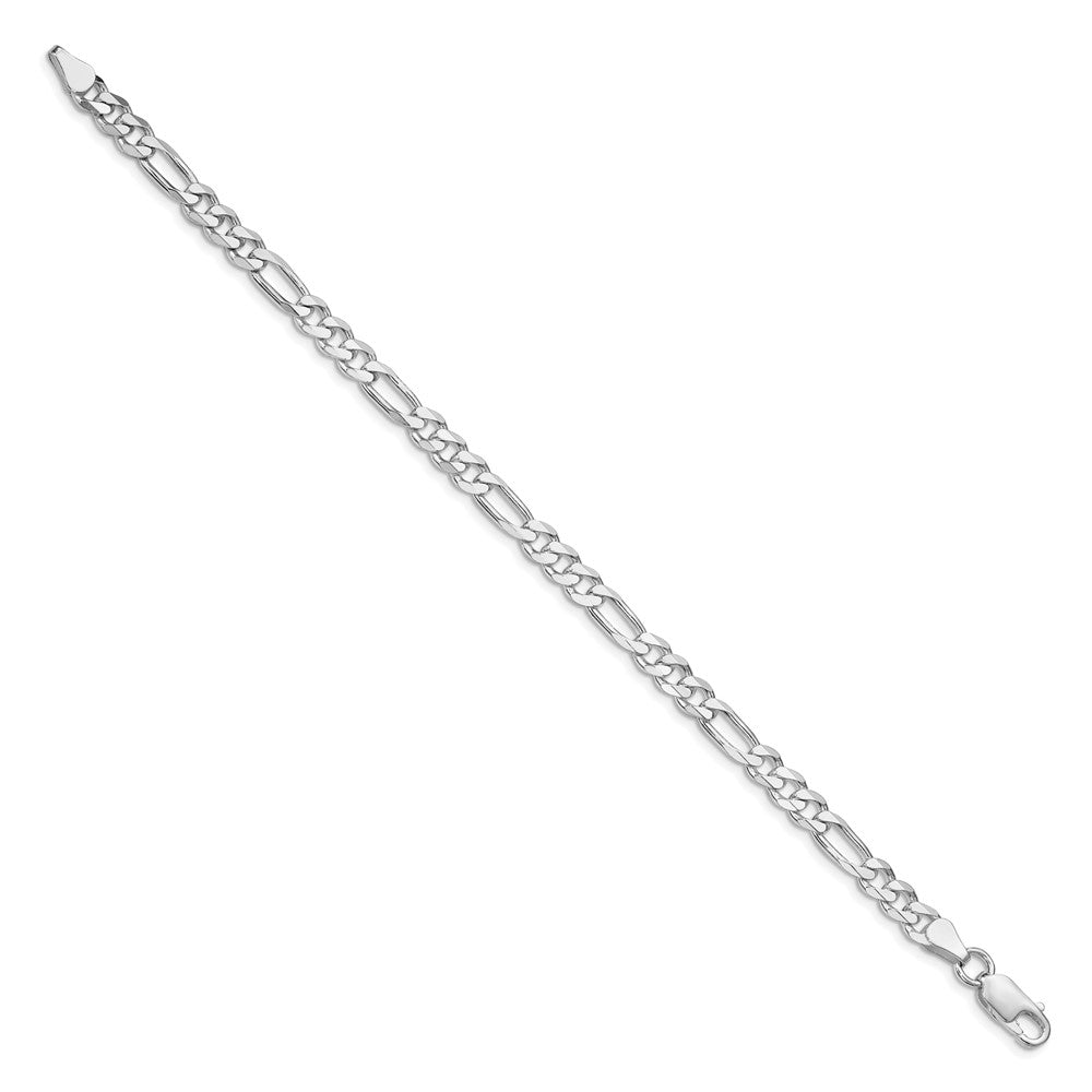 Sterling Silver Rhodium-plated Figaro Chain