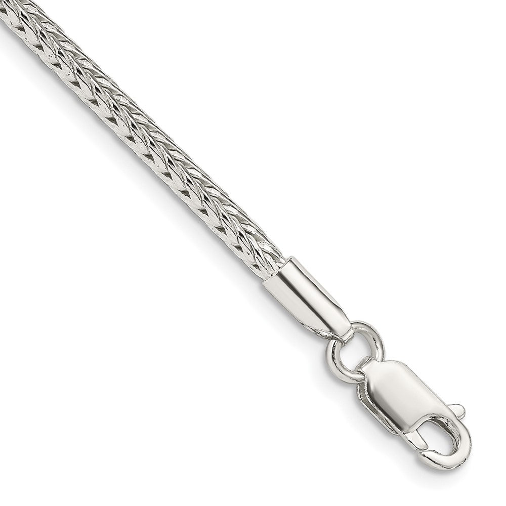 Sterling Silver Diamond-cut Round Franco Chain