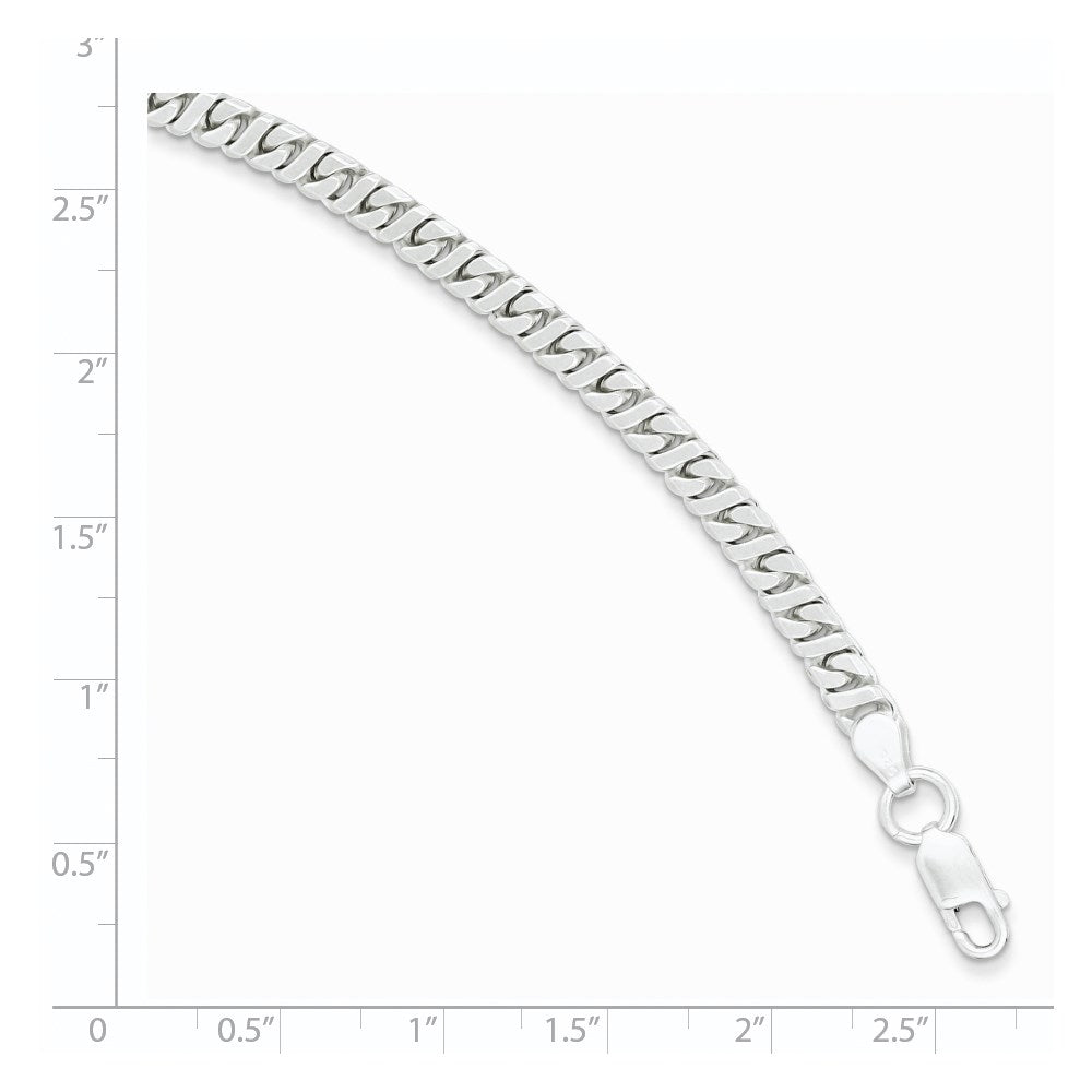 Sterling Silver Fancy Flat Link Bracelet
