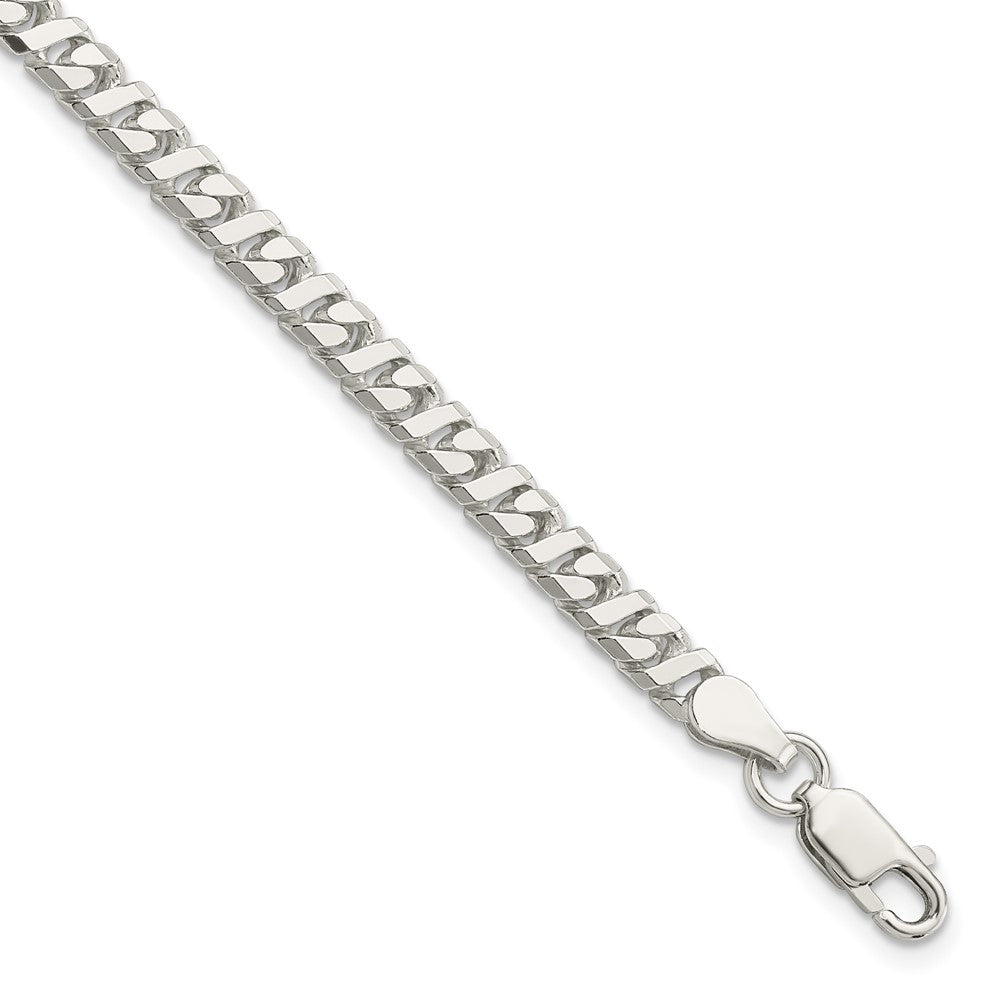 Sterling Silver Fancy Flat Link Bracelet