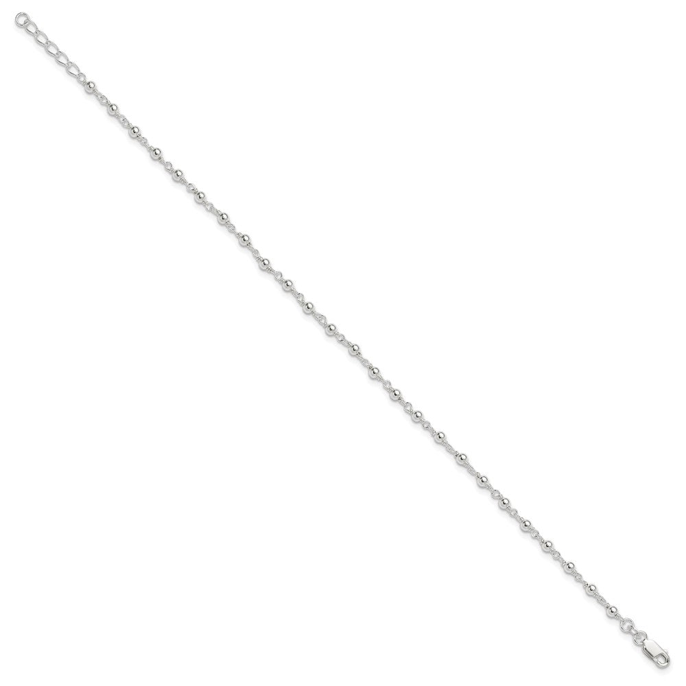 Sterling Silver Beaded Plus Extender - Total Anklet