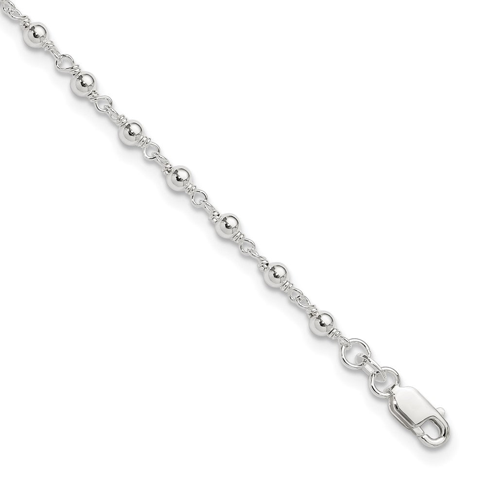 Sterling Silver Beaded Plus Extender - Total Anklet