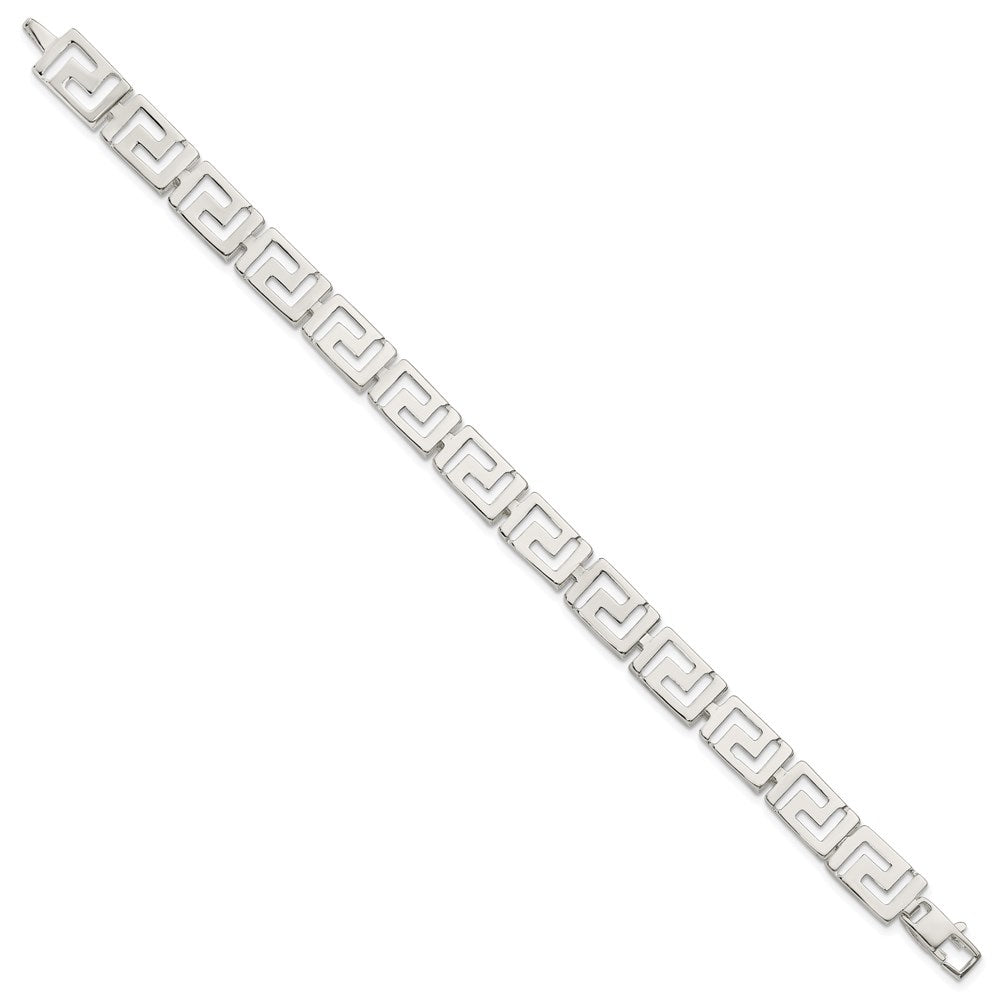 Sterling Silver Greek Key Link Bracelet
