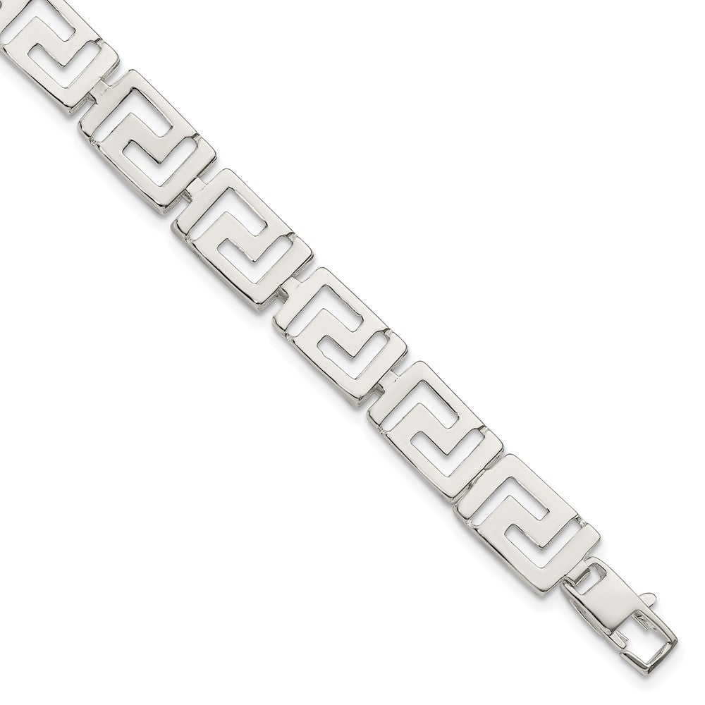 Sterling Silver Greek Key Link Bracelet