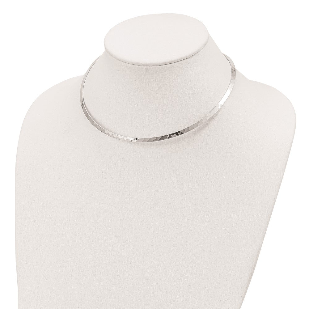 Sterling Silver Hammered Neck Collar