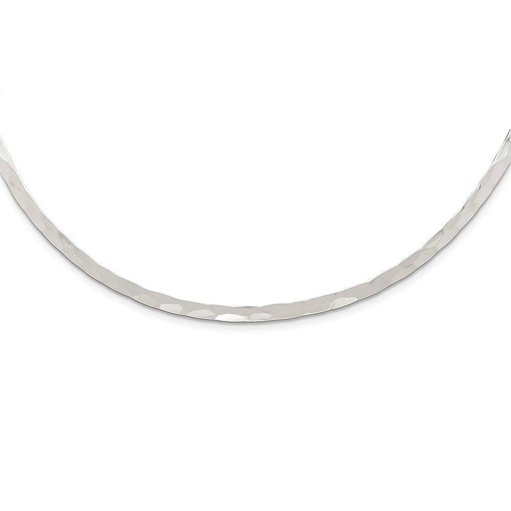 Sterling Silver Hammered Neck Collar