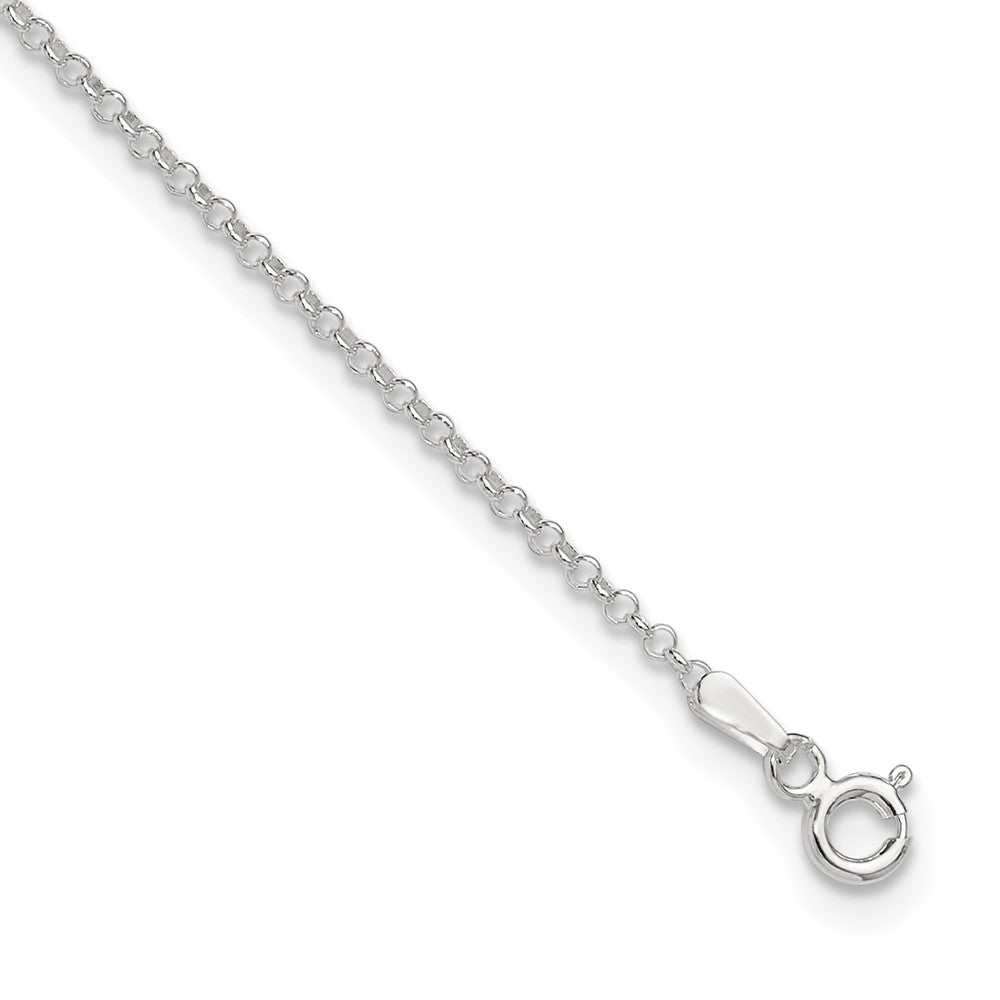 Sterling Silver Rolo Plus ext. Chain Anklet