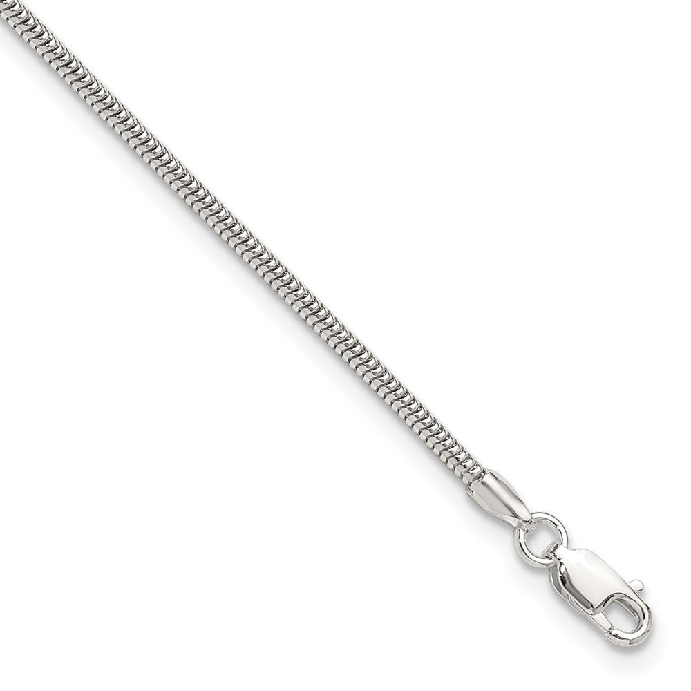 Sterling Silver Snake Chain Plus ext. Anklet