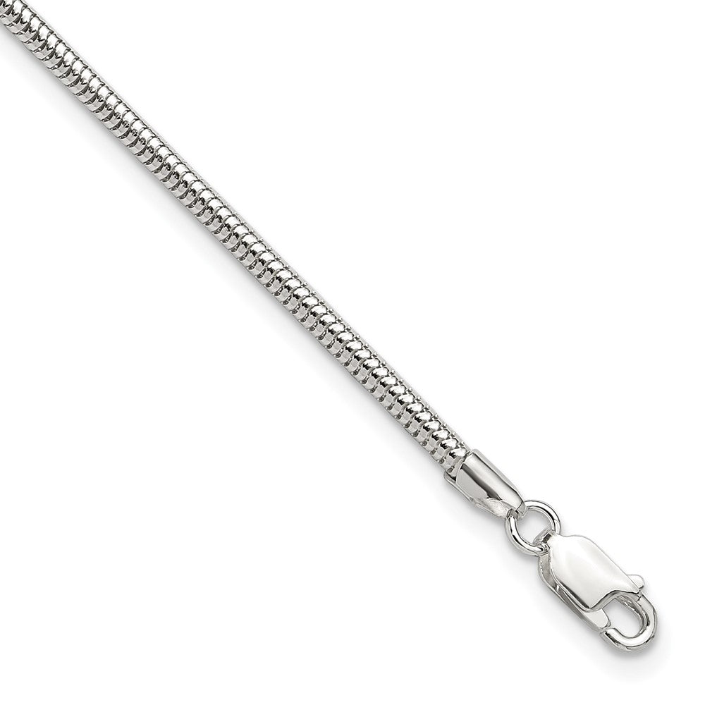 Sterling Silver Snake Chain Plus ext. Anklet