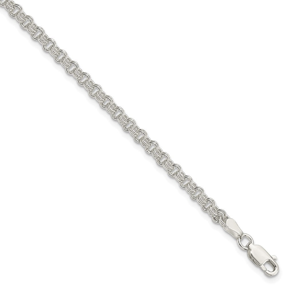 Sterling Silver Double Link Charm Bracelet