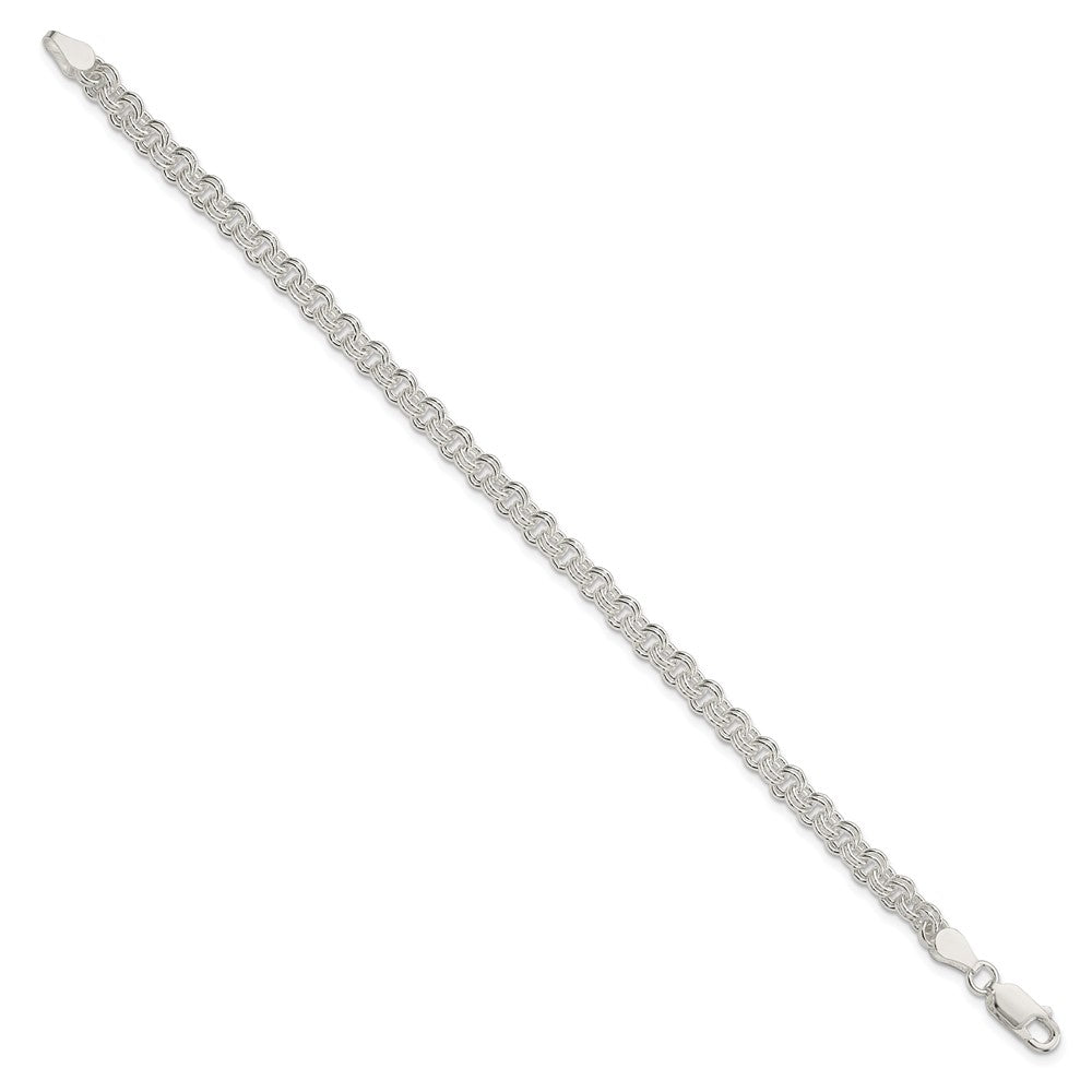 Sterling Silver Double Link Charm Bracelet