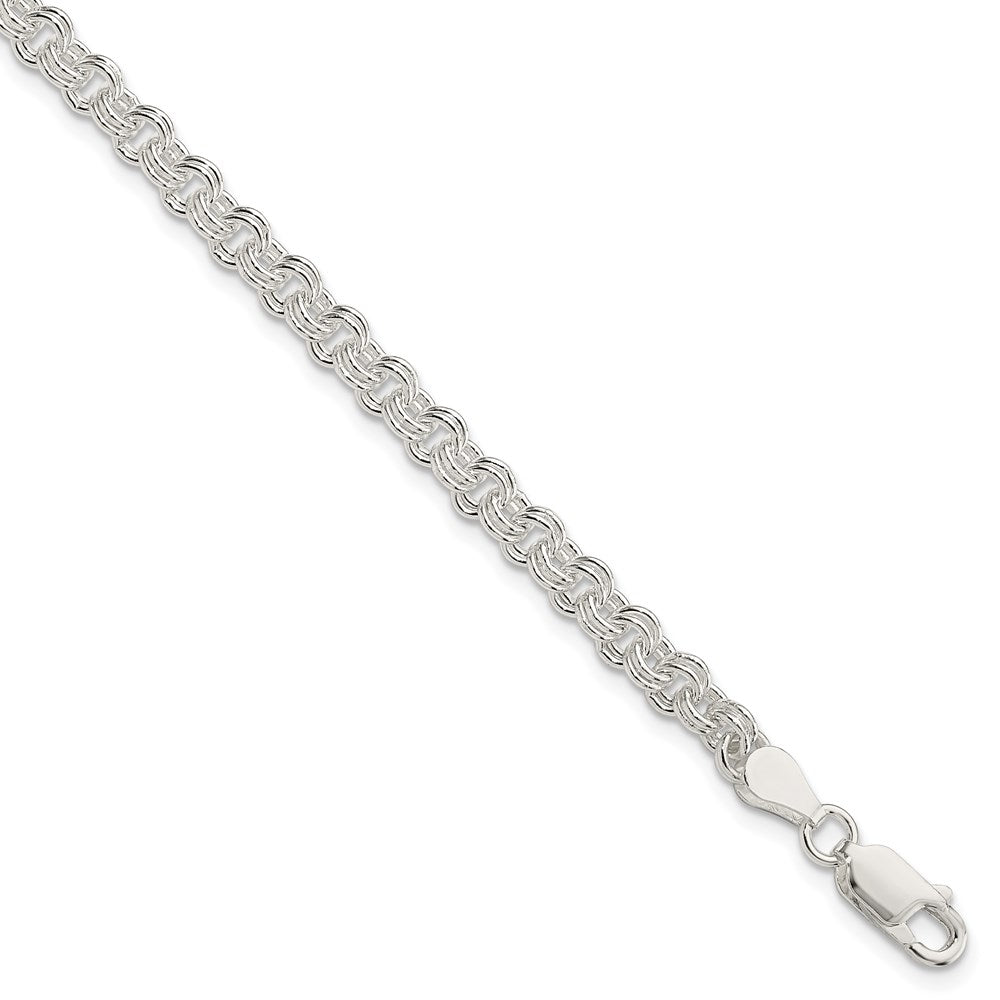 Sterling Silver Double Link Charm Bracelet