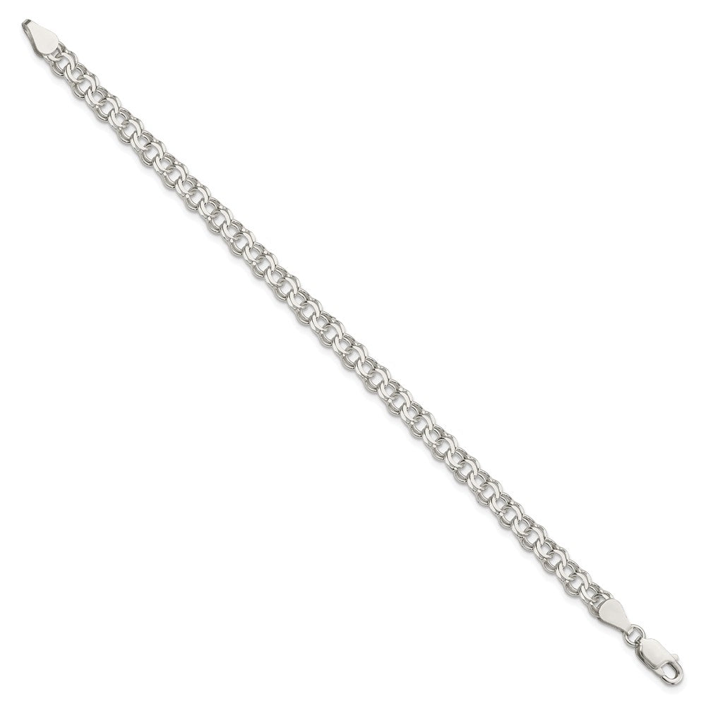 Sterling Silver Double Link Charm Bracelet