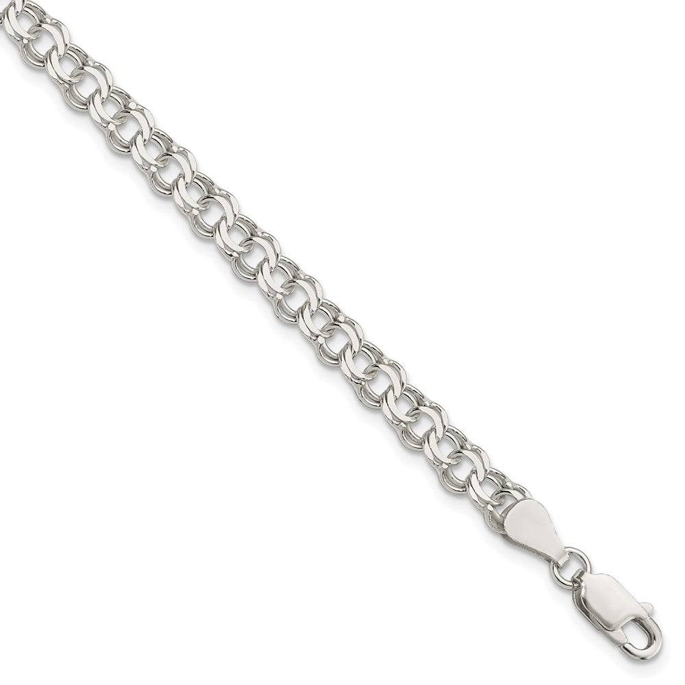 Sterling Silver Double Link Charm Bracelet