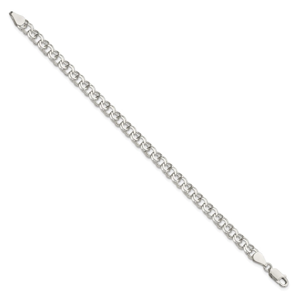 Sterling Silver Double Link Charm Bracelet