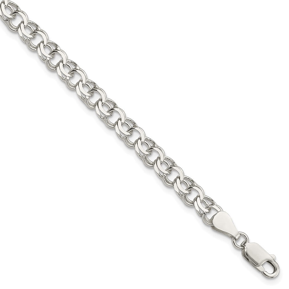 Sterling Silver Double Link Charm Bracelet