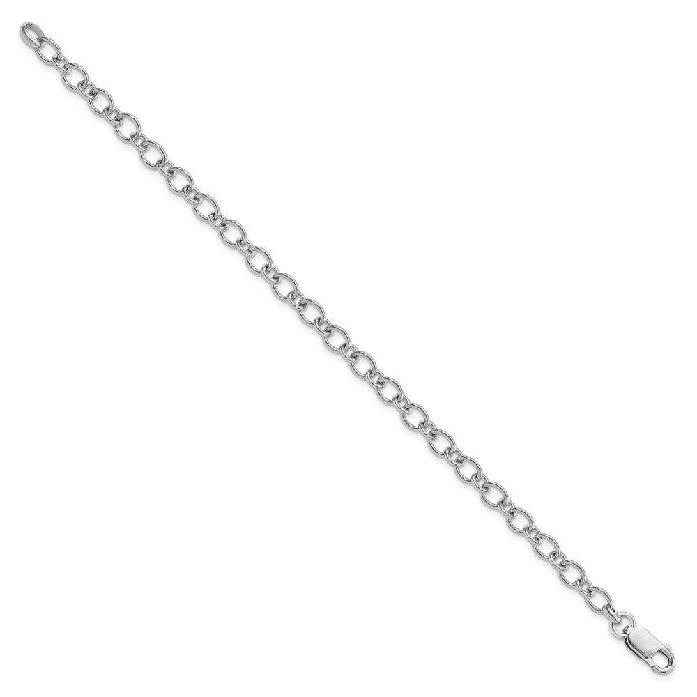 Amore La Vita Sterling Silver Rhodium-plated Polished with Lobster Clasp Charm Bracelet