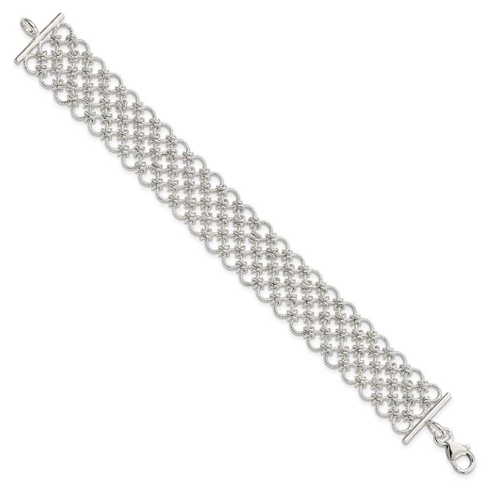 Sterling Silver Polished Solid Multi-Link Bracelet