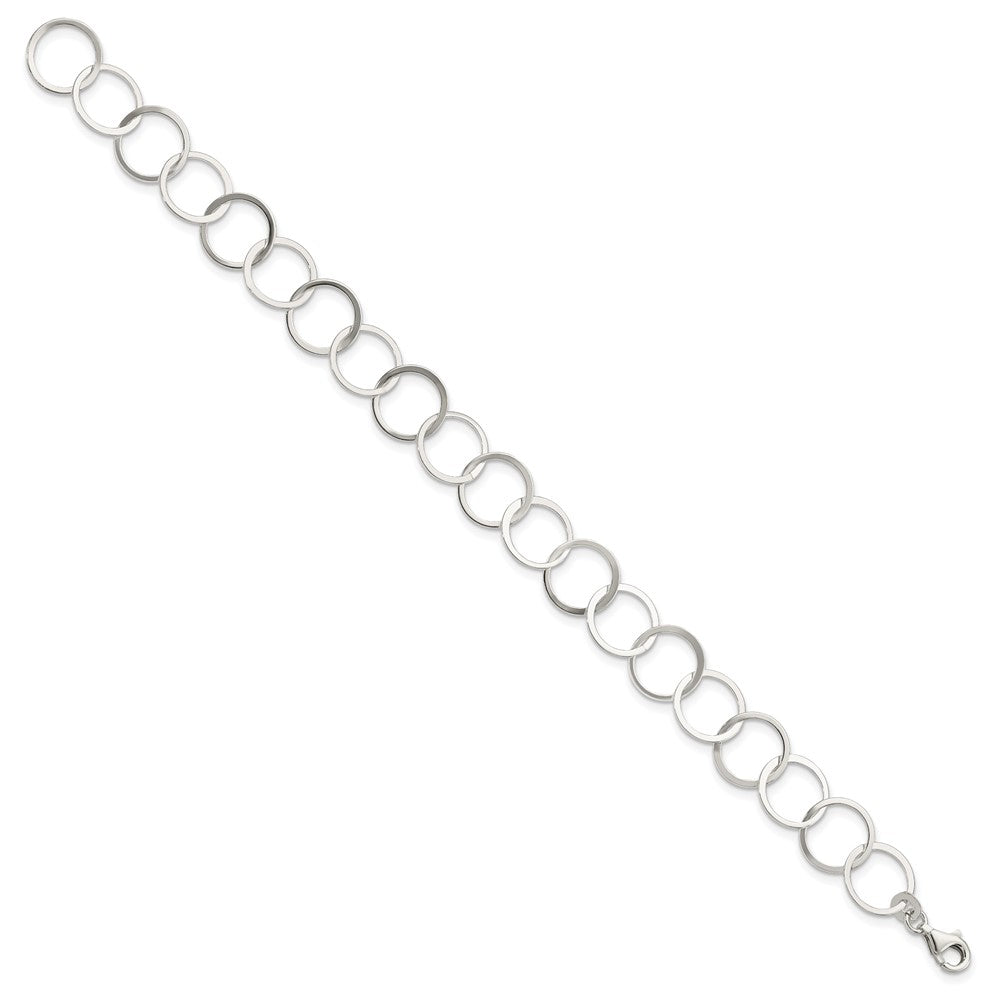Sterling Silver Polished Circles Bracelet