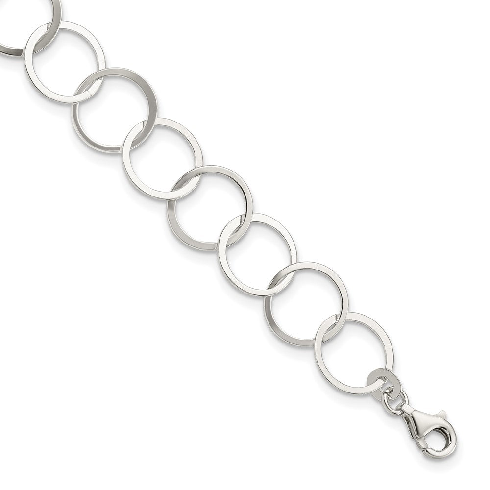 Sterling Silver Polished Circles Bracelet
