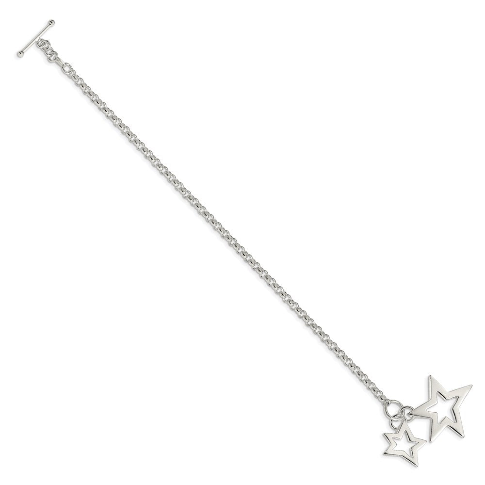 Sterling Silver Fancy Stars Bracelet