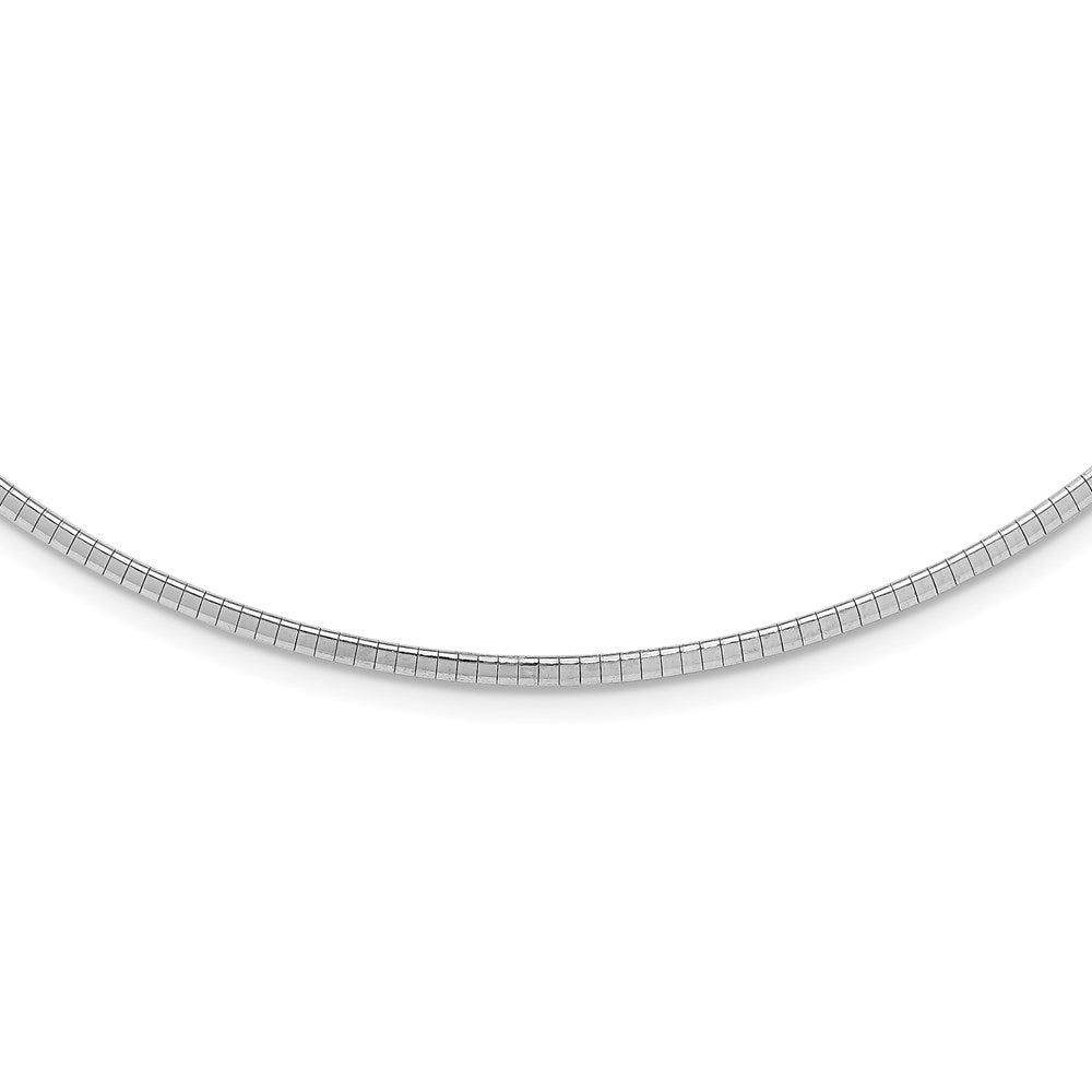 Sterling Silver Rhodium-plated Polished Cubetto with Extension Necklace