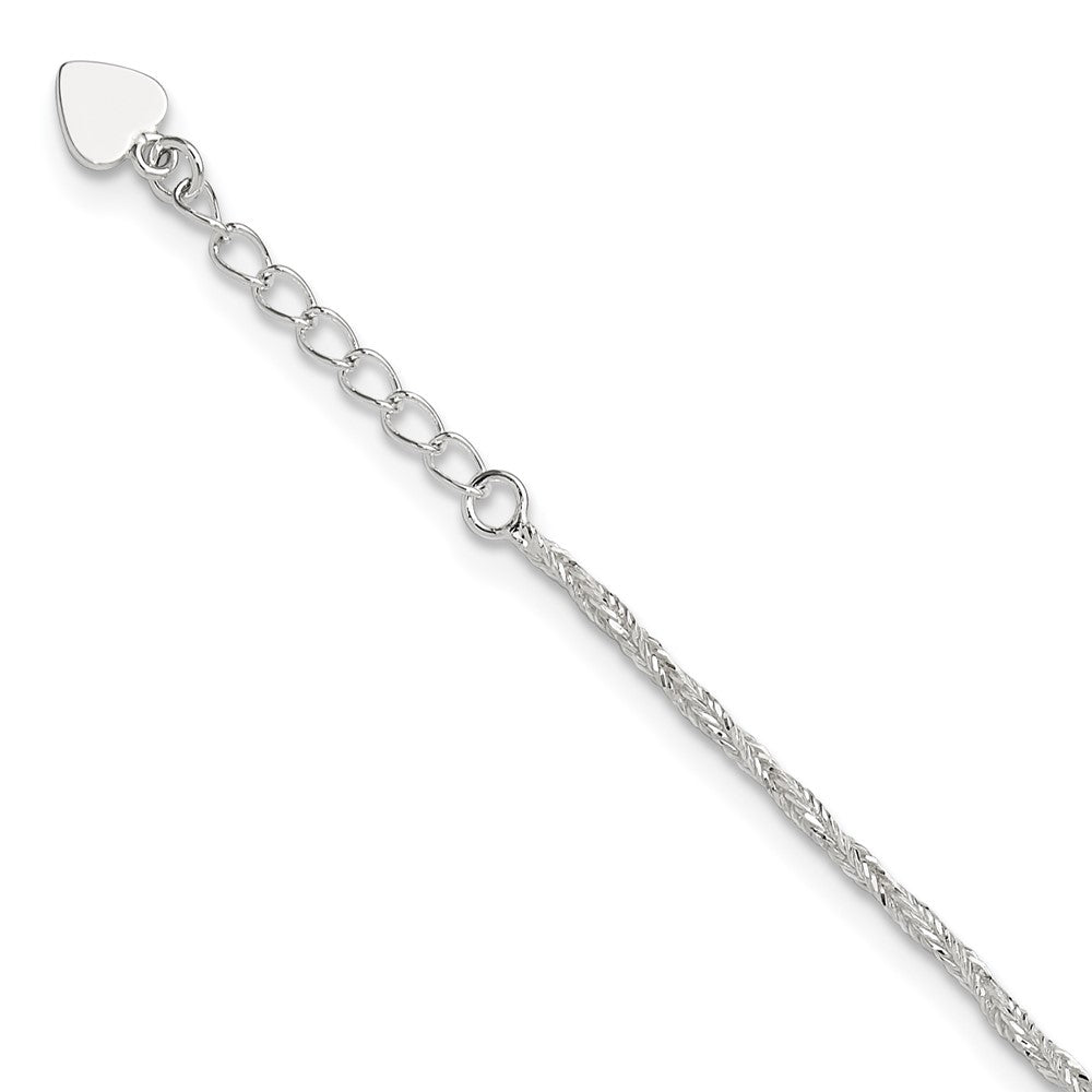 Sterling Silver Polished Plus ext. Anklet