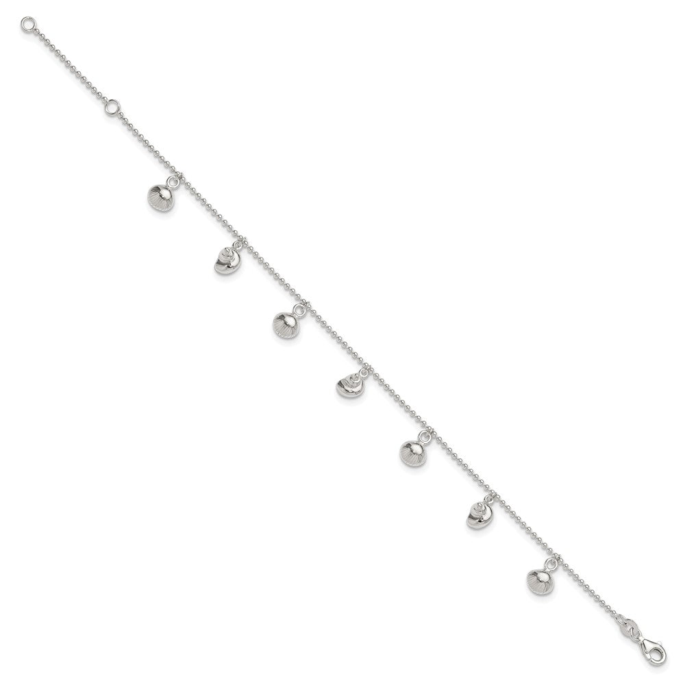 Sterling Silver Sea Shells Plus Extender - Total Anklet