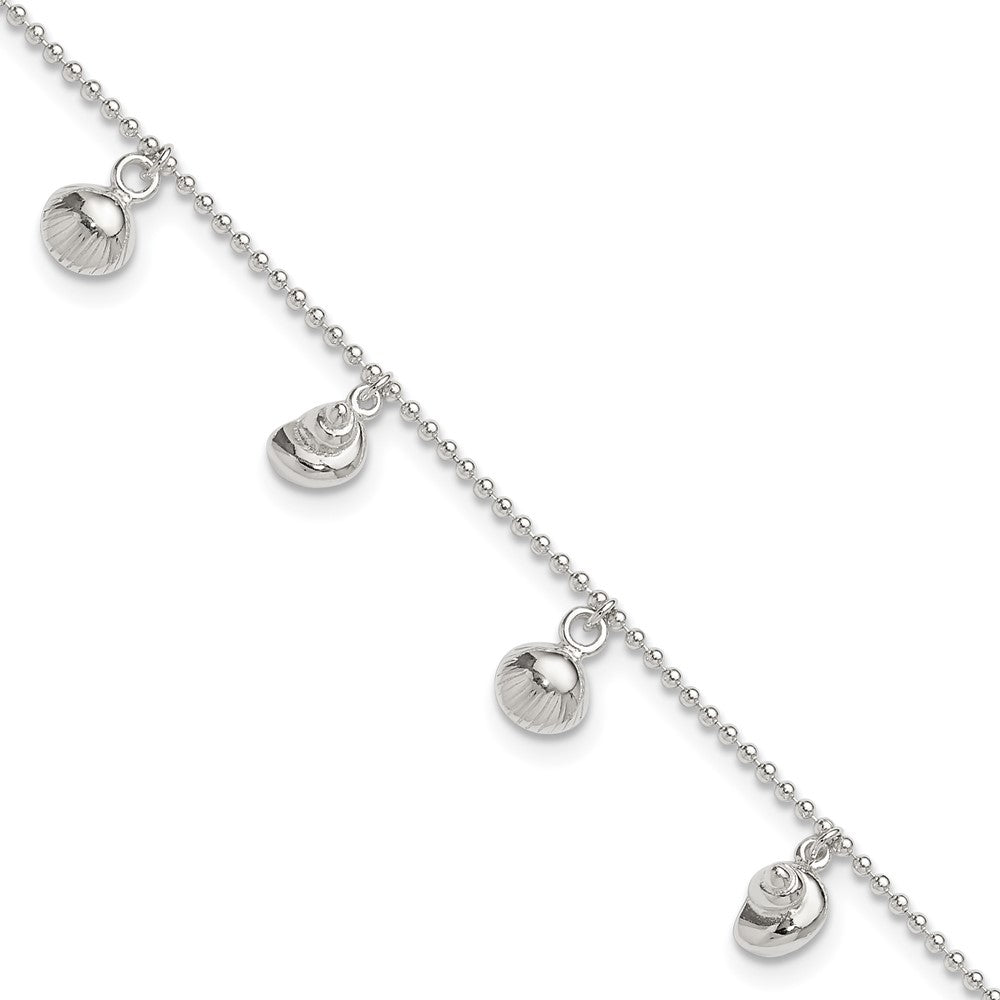 Sterling Silver Sea Shells Plus Extender - Total Anklet