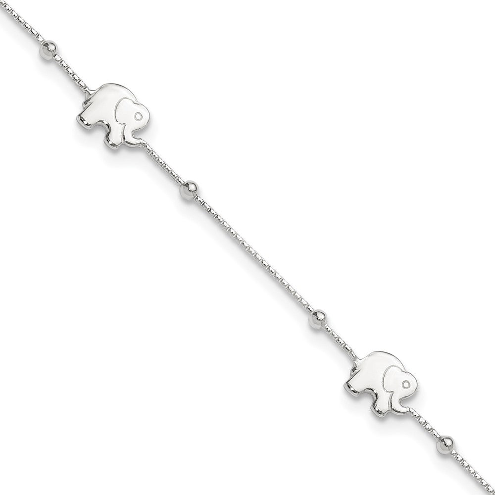 Sterling Silver Elephant Plus Extender - Total Anklet
