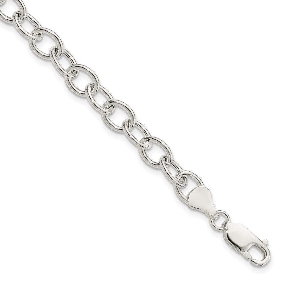 Sterling Silver Polished Cable Link Bracelet