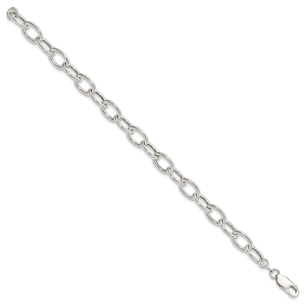 Sterling Silver Polished Open Link Cable Bracelet