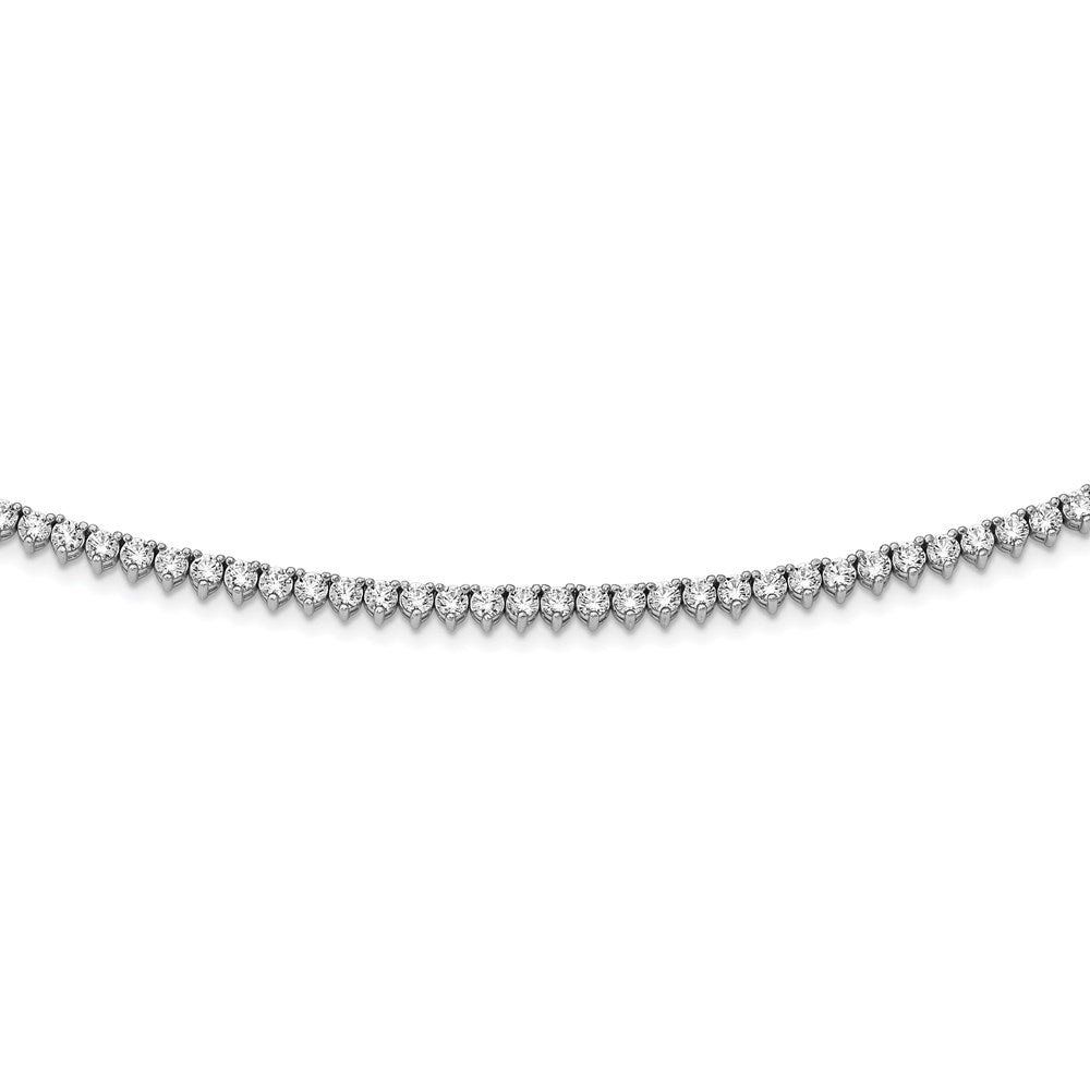 Sterling Shimmer Sterling Silver Rhodium-plated 269 Stone CZ Riviera Necklace